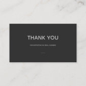 Bedankt Kaart invoegen met Faux Gold & Black Visitekaartje (Voorkant)