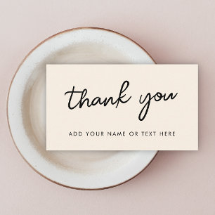 Bedankt Kaart invoegen   Minimale neutrale crème