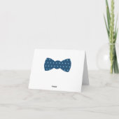 Bedankt kaart, klein Man, boog Stropdas, baby blau (Achterkant)