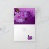 Bedankt kaart Lila paarse bloemen (Binnen)