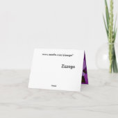 Bedankt kaart Lila paarse bloemen (Achterkant)