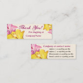 "Bedankt"-kaart Mini Visitekaartje (Voorkant / Achterkant)