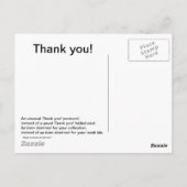 Bedankt! kaart/ongewoon briefkaart (Achterkant)