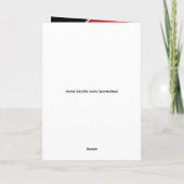 Bedankt kaart Red Rose Black (Achterkant)