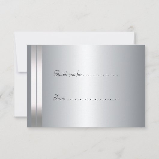 Bedankt kaart Silver (Achterkant)