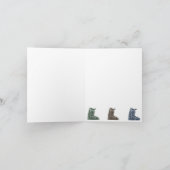 Bedankt kaart Ski Boot Pattern (Binnen)