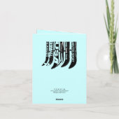 Bedankt kaart Ski Snow Blade (Achterkant)