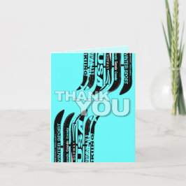 Bedankt kaart Ski Snow Blade