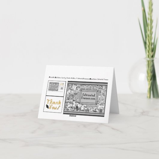 Bedankt kaart voor Afstuderen Cadeaubon Kaart (Achterkant)