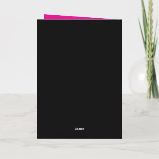 Bedankt kaart voor Coach in Zwart, Roze en Wit (Achterkant)