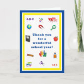 Bedankt kaart voor de basisschoolleraar (Voorkant)