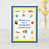 Bedankt kaart voor de basisschoolleraar (Gele Bloem)