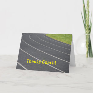 Bedankt kaart voor de coach!