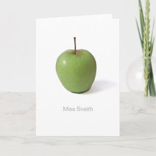 Bedankt kaart voor de leraar - Green Apple