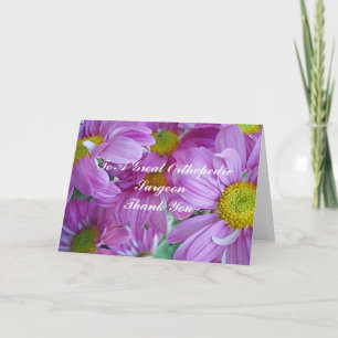 Bedankt kaart voor de orthopedisch chirurg