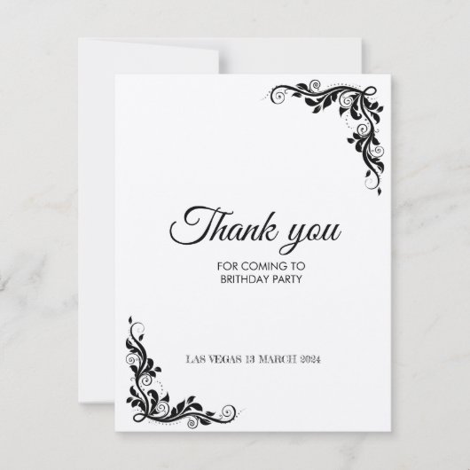 Bedankt kaart voor de verjaardag (Voorkant)