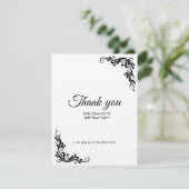 Bedankt kaart voor de verjaardag (Staand voorkant)