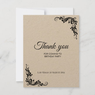 Bedankt kaart voor de verjaardag