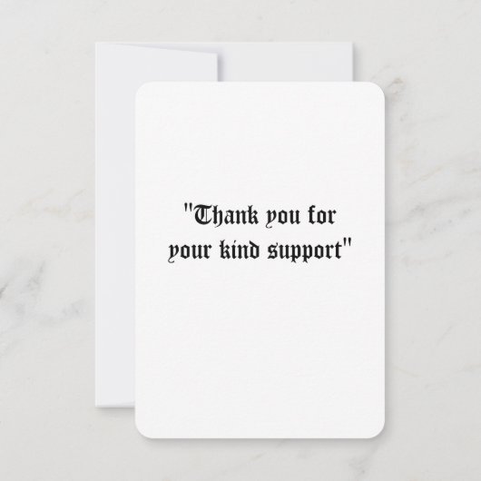 Bedankt kaart voor de vriendelijke steun (Achterkant)