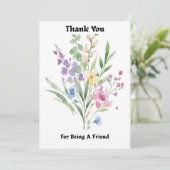 Bedankt kaart voor een goede vriend. (Staand voorkant)