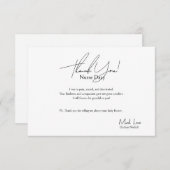 Bedankt kaart voor een Vrouw verpleegkundige (Voorkant / Achterkant)