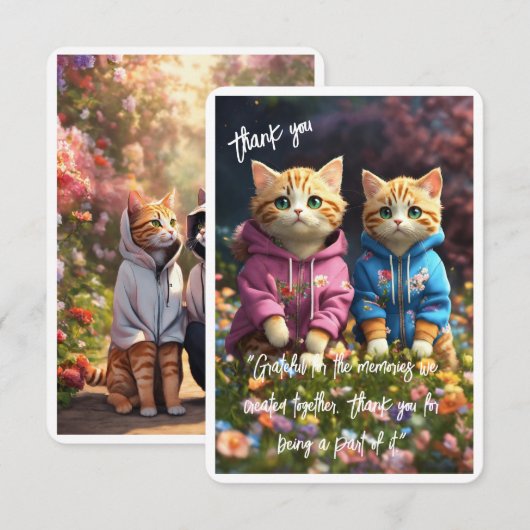 "Bedankt kaart voor het delen [experience] (Voorkant / Achterkant)