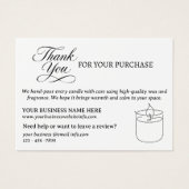 Bedankt & Kaart voor kaarsenverzorging (Voorkant)