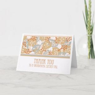 Bedankt kaart voor Secret Pal, Leaves & Planten
