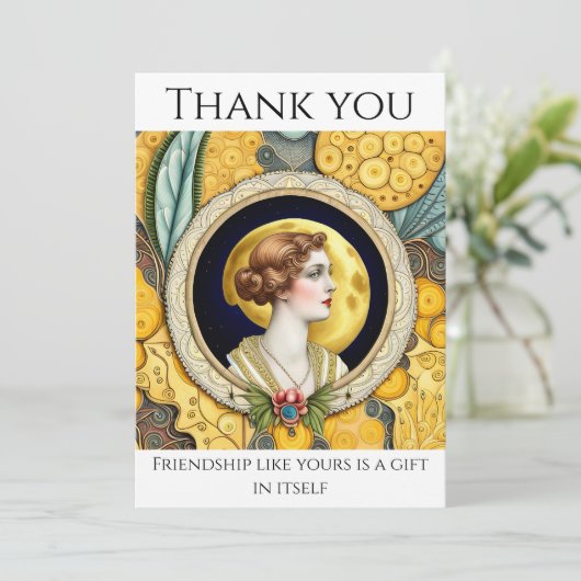 Bedankt kaart voor vrienden (Staand voorkant)