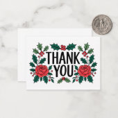 BEDANKT Kaarten Kerstthema Notitiekaartje (Voorkant / Achterkant in situ)