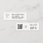Bedankt Kaartkortingscode QR Verpakking Invoegen Mini Visitekaartje (Voorkant / Achterkant)