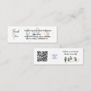 Bedankt Kaartkortingscode QR Verpakking Invoegen Mini Visitekaartje