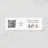 Bedankt Kaartkortingscode QR Verpakking Invoegen Mini Visitekaartje (Achterkant)