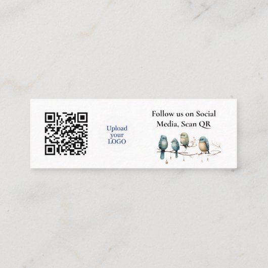 Bedankt Kaartkortingscode QR Verpakking Invoegen Mini Visitekaartje (Achterkant)