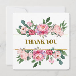 BEDANKT KAARTVIERKANT - PEONY KAART