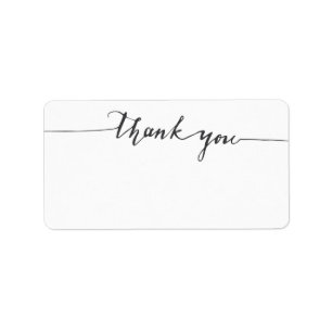 Bedankt kalligrafie blanco schrijfadres etiket