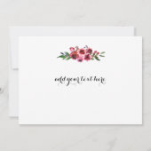 Bedankt kalligrafie Piano Red Roses Boeket (Achterkant)