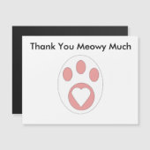 Bedankt Kat Pootafdruk Hart Cute Persoonlijk (Voorkant / Achterkant)