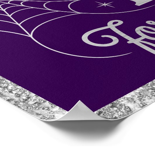 Bedankt Katten en spinnenwebben Halloween Poster (Hoek)