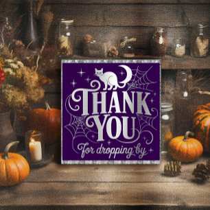 Bedankt Katten en spinnenwebben Halloween Poster