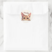Bedankt Kattendier Ronde Sticker (Tas)