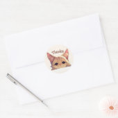 Bedankt Kattendier Ronde Sticker (Envelop)