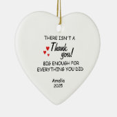 Bedankt Keepsake, gepersonaliseerd bedankgeschenk Keramisch Ornament (Rechts)