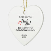Bedankt Keepsake, gepersonaliseerd bedankgeschenk Keramisch Ornament (Links)