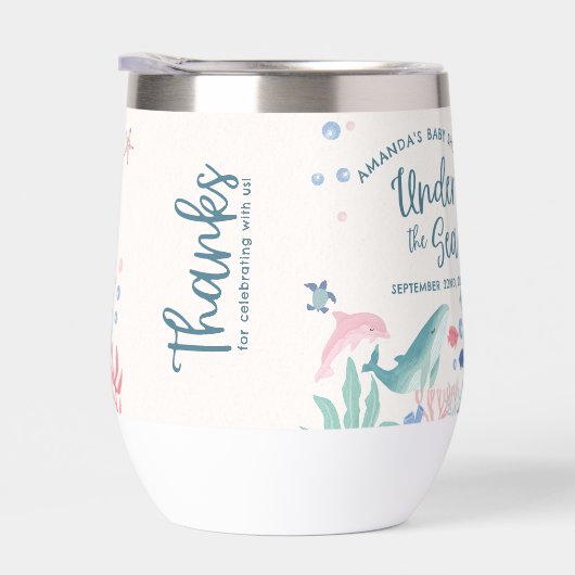 Bedankt Keepsake onder het Zee Baby shower (Rechts)