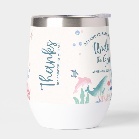 Bedankt Keepsake onder het Zee Baby shower (Links)