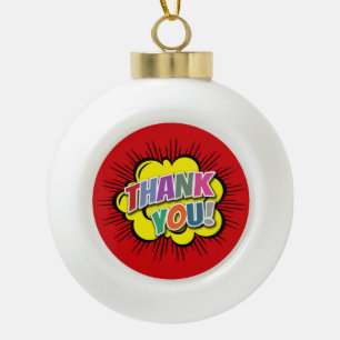 Bedankt Keramische Bal Ornament