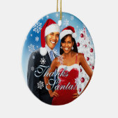 Bedankt, kerstkerstversiering keramisch ornament (Rechts)