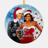 Bedankt, kerstkerstversiering keramisch ornament (Voorkant)