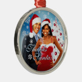 Bedankt, kerstkerstversiering metalen ornament (Rechts)